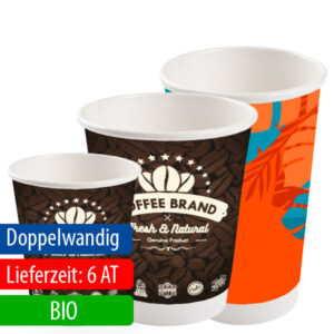 Bio Pappbecher bedrucken | Prio-Line (6T)