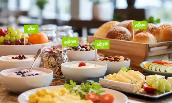Foodpicker glutenfrei zur Kennzeichnung von Speisen am Buffet